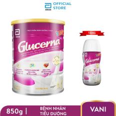 Bộ 1 lon sữa bột Glucerna Hương Vani 850g dành cho bệnh nhân tiểu đường + 1 chai sữa nước Glucerna hương Vani 220ml