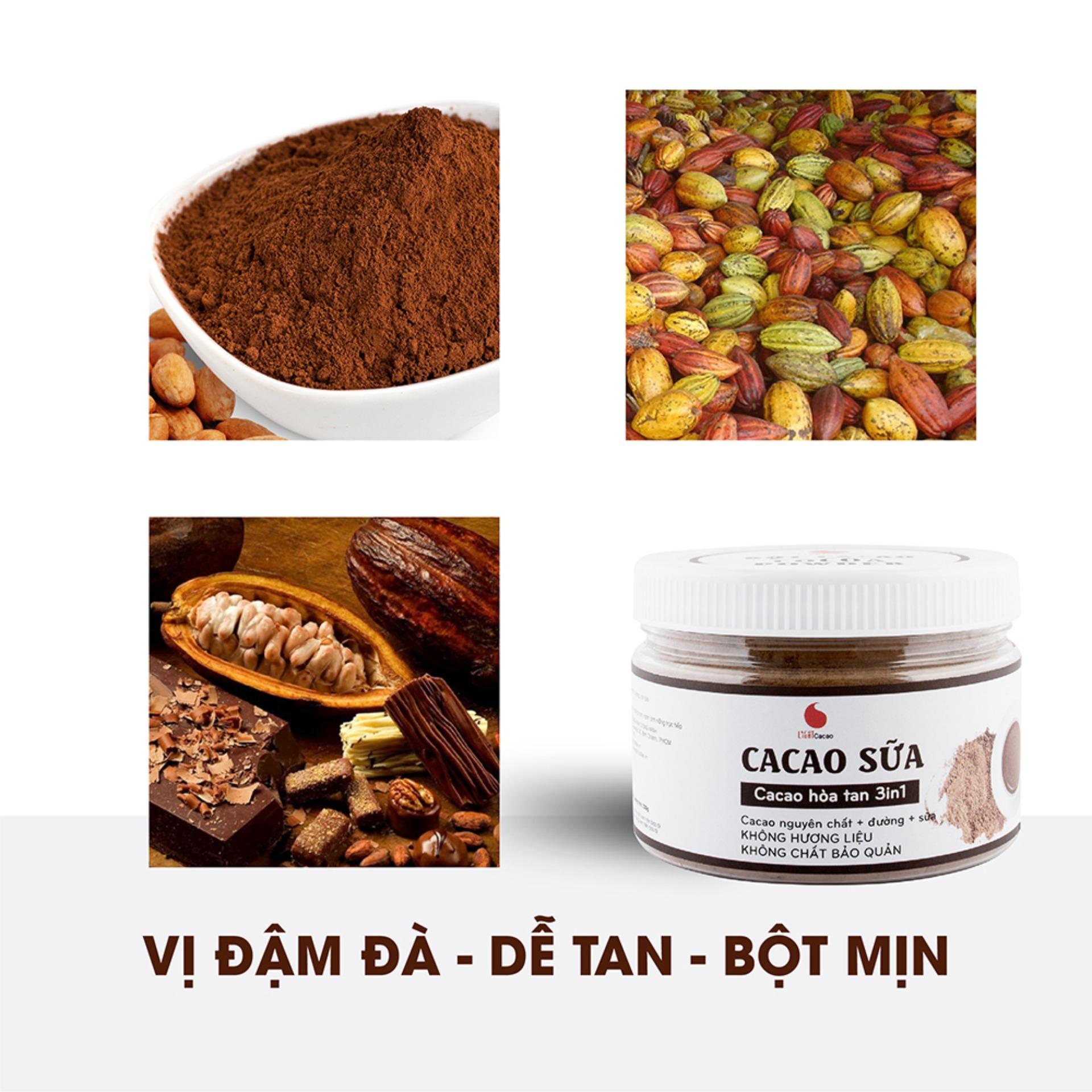 [MÃ GIẢM 20K] Bột cacao sữa hòa tan 3 in 1 Light Cacao đậm đà thơm ngon , đặc biệt...