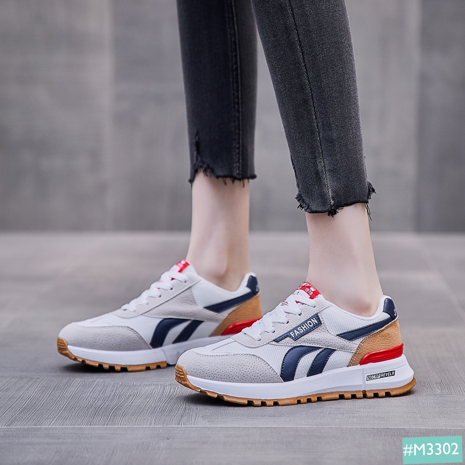 Giày Thể Thao Sneaker Cặp Đôi Nam Nữ MINSU Classic M3302, Giày Bata Hàn Quốc Nam Nữ Mix Đồ Đi...