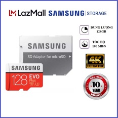 Thẻ nhớ microSDXC Samsung Evo Plus 128GB upto 100MB/s U3 C10 hỗ trợ quay video 4K kèm Adapter