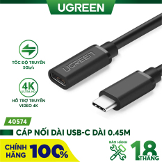 Dây USB Type-C nối dài 0.45m màu đen – Hàng phân phối chính hãng – Bảo hành 18 tháng