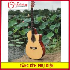 Đàn guitar Acoustic GV650124 kèm quà tặng: Bào đựng đàn + Giáo trình học đàn + Pick gãy + Dây đàn sơ cua + Bảo hành 1 năm