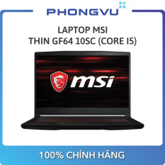 Laptop MSI Thin GF63 10SC-014VN (i5-10200H) (Đen) – Bảo hành 12 tháng