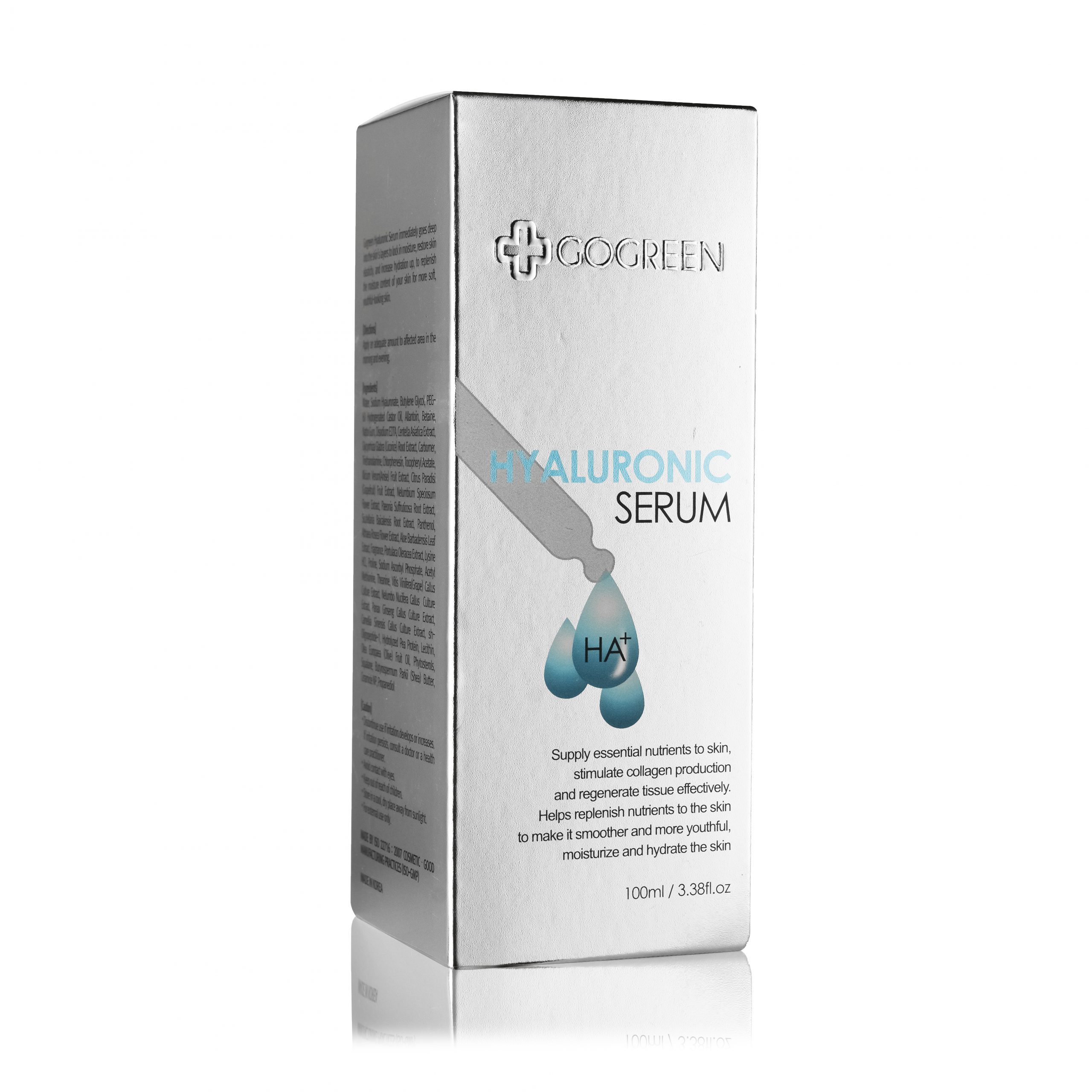 Serum GoGreen Hyaluronic Acid( HA) cấp nước giữ ẩm căng bóng trẻ hóa da 100ml