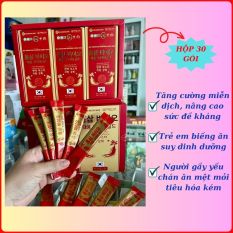 Nước hồng sâm linh chi nhung huơu giúp tăng cường sức khỏe, nâng cao sức đề kháng, hộp 30 gói