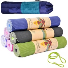 Thảm Tập Yoga TPE 2 Lớp 8mm Tặng Túi và Dây Buộc, Thảm Yoga miDoctor, Thảm Tập Gym, Thảm Tập Thể Dục Tại Nhà