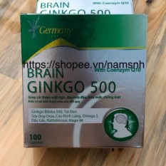 BRAIN Ginkgo 500 Giúp hoạt huyết, tăng cường lưu thông máu hộp 100 viên