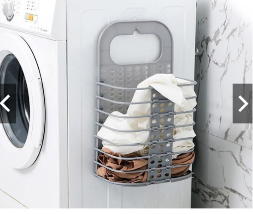 Giỏ Đựng Đồ, Quần Áo Bẩn Kế Máy Giặt Gấp Gọn Treo Tường Tiện Lợi - Rổ Treo Tường Đựng...
