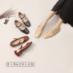 Giày mũi vuông cao 3 phân QUAI NGANG da đẹp (sẵn – có ảnh thật) P3