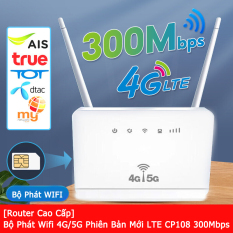 Bộ Phát WIFI 4G/5G Phiên Bản Mới LTE CP108 300MBPS, 3 Cổng Lan，Bộ phát Wifi không dây