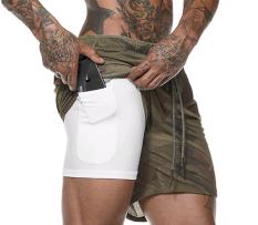 Quần đùi tập Gym 2 lớp vải thun thông hơi thoáng mát – quần short thể thao nam- Quần legging nam liền quần đùi tập gym nam – Thích hợp tập gym, đá bóng, chạy bộ, thể thao, bóng rổ, tạ Fitness, giữ ấm cơ thể