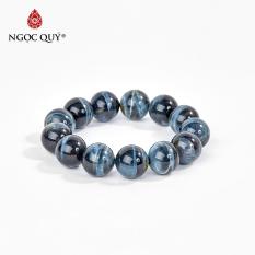 Vòng tay đá mặt trời đen 16mm mệnh thủy,mộc (màu xanh đen) – Ngọc Quý Gemstones