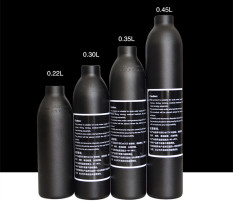 Bình Khí Áp Suất Cao 3000/4500psi Bình Khí Nén CO2 O2 U2 Cho Súng Sơn PCP Lặn Khí Oxy Nuôi Trồng Thủy Sản Mỏ Cứu Hộ Tàu Y Tế…. dung tích 0.35L HPa M18x1.5 + Tặng kèm 3 Gioăng Cao Su chống rò áp pkb