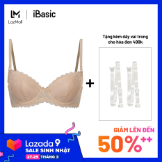 Áo ngực mút mỏng có gọng phối ren mềm mại iBasic VA086
