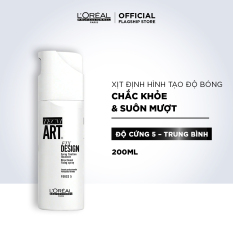 Xịt định hình tạo độ bóng Loréal Professionnel Techni Art. Fix Design 200ml, mang lại sự chắc khỏe và suôn mượt cho mái tóc