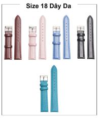 Dây da đồng hồ Julius Hàn Quốc size 18 đa dạng màu sắc tùy chọn