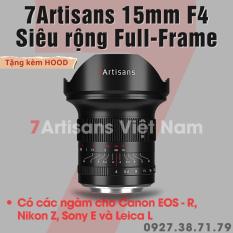 Ống kính 7Artisans 15mm F4 Siêu rộng không méo – Dùng cho máy ảnh Full-Frame ngàm Sony, Leica L, Canon R và Nikon Z
