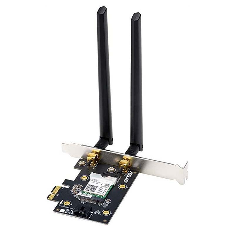 Card Mạng Wifi Asus PCE-AX3000 PCI-e a/b/g/n/ax3000 2.4GHz/5GHz 2402Mbps+574Mbps (Bulk) New 100% - Hàng Chính Hãng