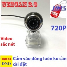 Webcam 2.0 chân kẹp dễ để lên màn máy tính 720p tương thích tất cả các loại máy tính hoặc laptop. bảo hành 3 năm chính hãng