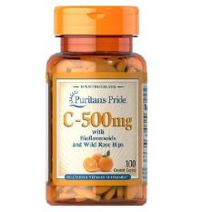 Viên uống tăng cường miễn dịch, giúp chống nhiễm virus và cúm (hsd 30/8/2022)- Puritan’s Pride – Vitamin C 500mg 100 viên,