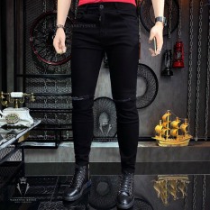 [HCM]Quần jean nam quần bò nam rách màu đen phong cách Hàn Quốc CandyFashion MS571