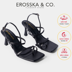 Giày cao gót Erosska thời trang phối dây gót nhọn kiểu dáng xỏ ngón cao 7cm BM004 (BA)
