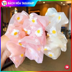 25 màu+Video: Cột tóc Scrunchies Hoa Cúc Họa Mi, dây buộc tóc Hoa Cúc, dây cột tóc SCRUNCHIES Vải Voan Hoa cúc Họa mi Hàn Quốc, dây buộc tóc, thun buộc tóc xinh xắn, nhiều màu xinh tươi – Bách hóa Takamart