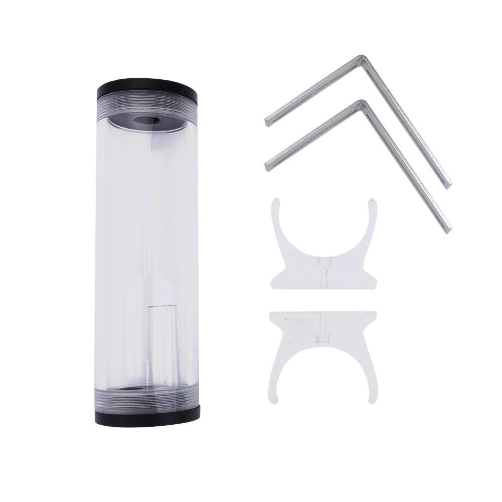 160 X 50 mm Tank G1/4 Thread Cylinder Reservoir Tank for PC Water Cooling (White) - intl