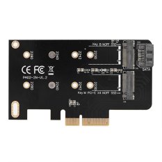 Nên mua 2 Ports NGFF M.2 B + M Key To PCI-E 4X 3.0 Adapter Card SSD To PCI Express – intl   ở Sweatbuy