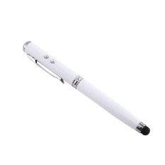 4 trong 1 Màn Hình Cảm Ứng Điện Dung Bộ Bút Bi Với Bút Chỉ Laser Và Đèn led Cho Máy Tính Bảng Màu Trắng-quốc tế