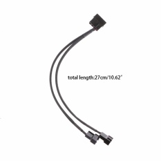 Giá Tốt 4-Pin Molex Male To 2x 3-Pin/4-Pin PWM Male Sleeved Fan Extension Adapter Cable – intl   Tại kingstones