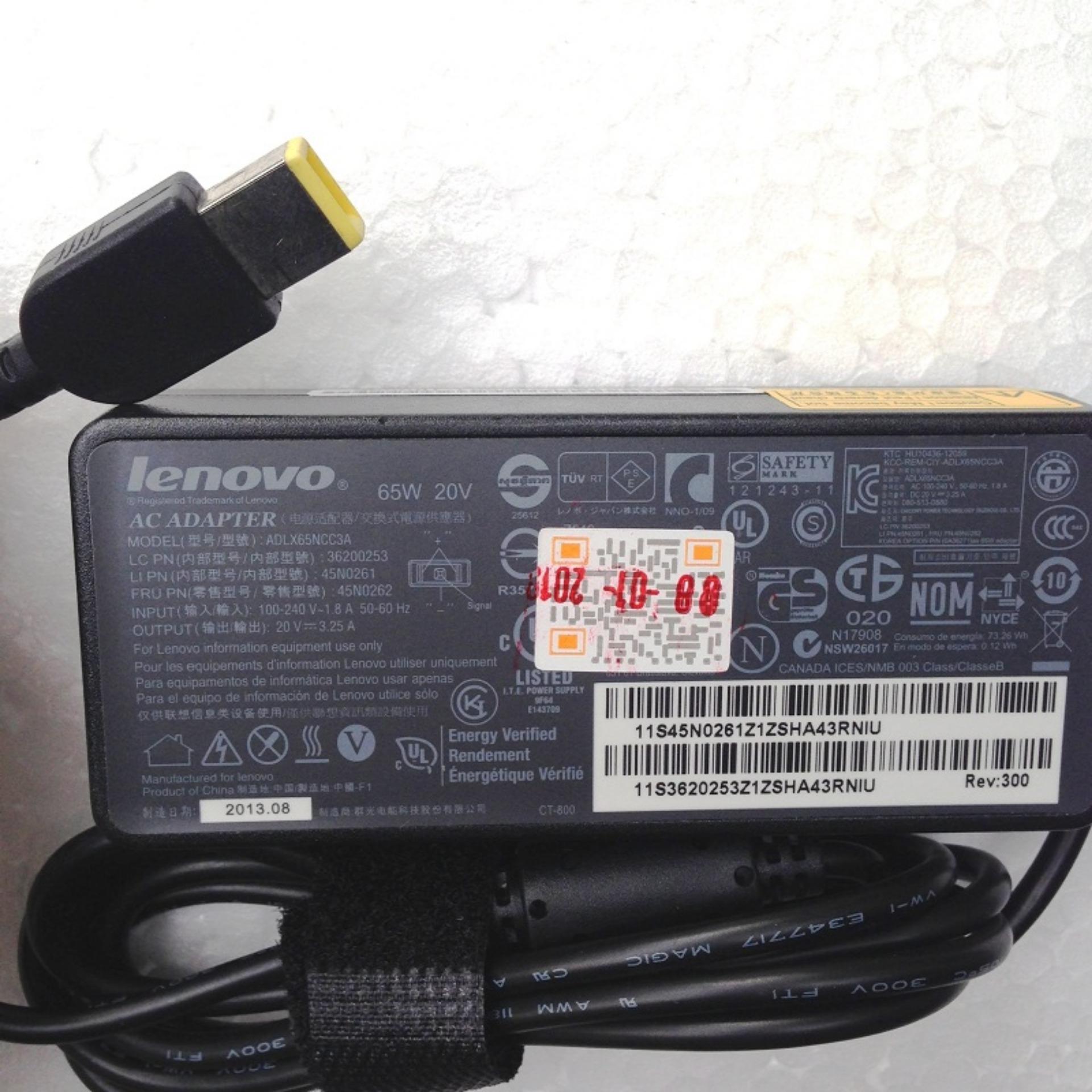 Adapter Sạc Laptop Lenovo 20V 3.25A Đầu Chữ Nhật (Giống USB)