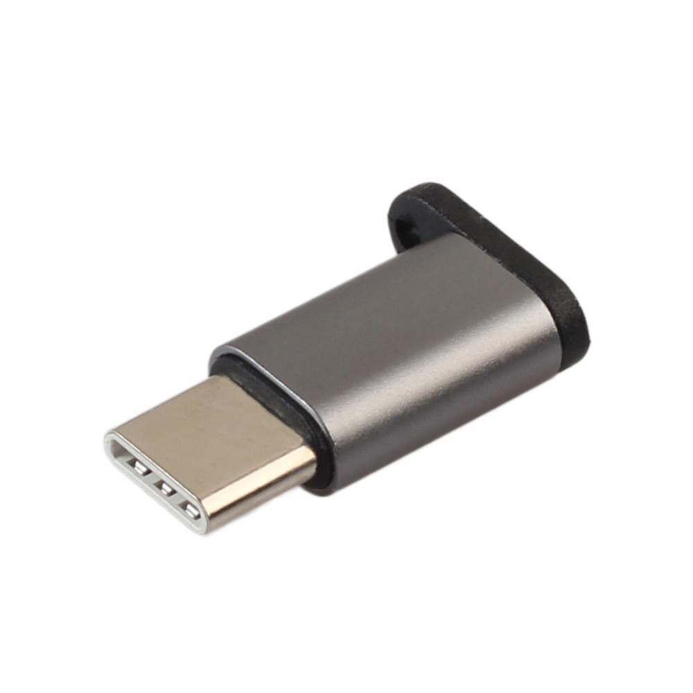 Nhôm USB 3.1 Loại C sang Micro USB Adapter Chuyển Đổi (Màu Xám)-quốc tế