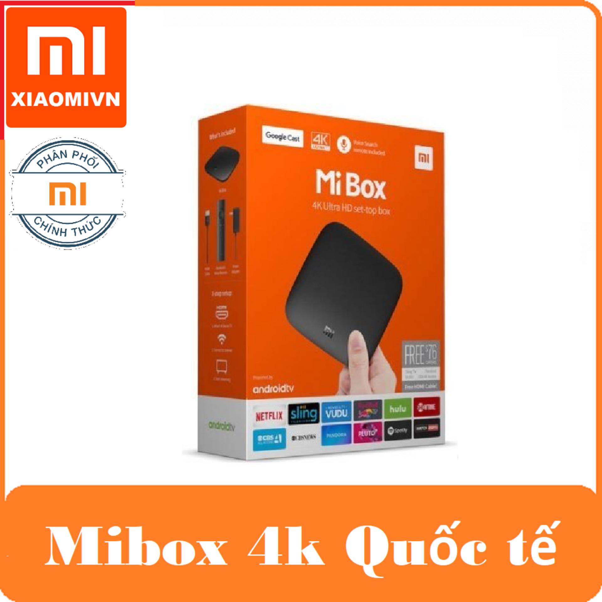 Android Tivi Box Xiaomi Mibox 4K Ultra HD set-top box Global Quốc Tế Tiếng Việt