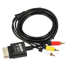 Khuyến Mãi Audio Video AV RCA Video Composite Cable for Xbox 360 Slim 1.8m (Black) – intl   lotsgoods