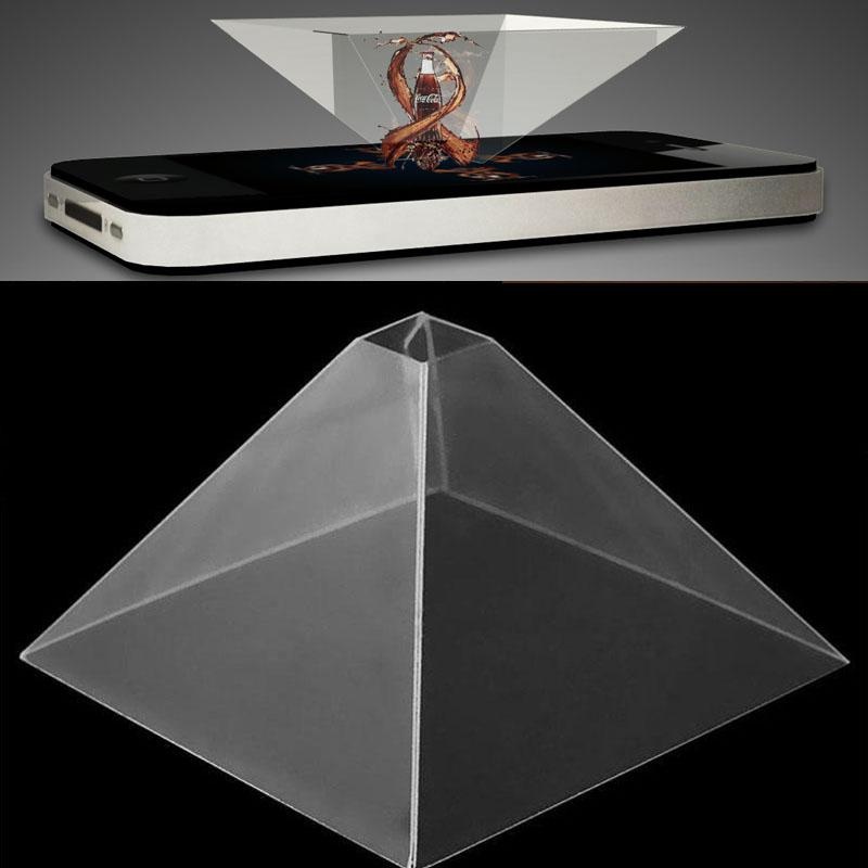 Aukey 3D Holographic Display Stand Pyramid Projector Video For 3.5-6.5