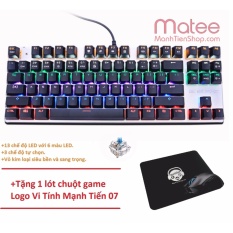 Bàn Phím Cơ Game Thủ Zero E-Sport 87K Đèn Led 13 Chế Độ +Tặng lót chuột thương hiệu vi tính mạnh tiến