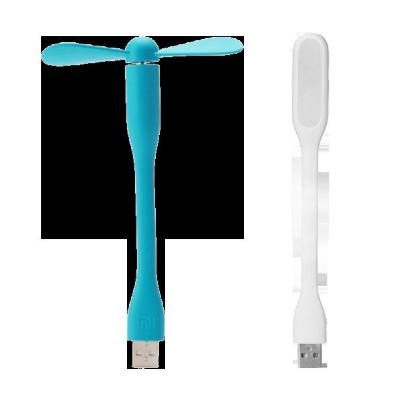 Bảng giá Bộ 1 quạt USB (Xanh dương) và 1 đèn led Xiaomi (Trắng) Phong Vũ