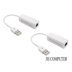 Bộ 2 Cable chuyển đổi USB ra LAN RJ45 (Trắng) USB 2.0 to fast Ethernet