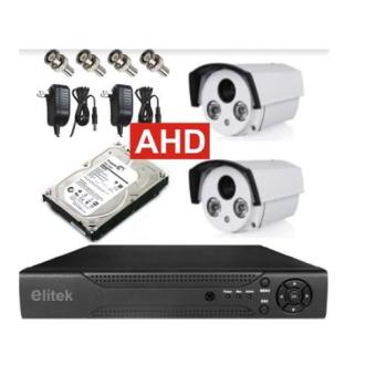 Bộ 2 Camera AHD Elitek ECA-50913(Trắng) - Đầu Ghi Elitek + Ổ cứng 160GB  