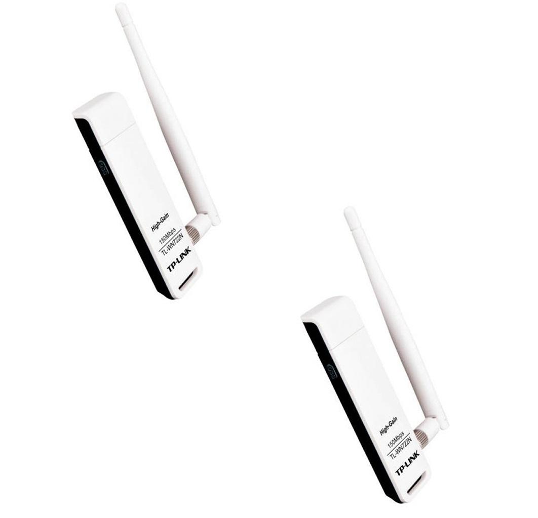 Bộ 2 Card mạng Wireless USB chuẩn N 150Mbps TP-Link TL-WN722N (Trắng)