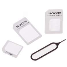 Giá bán Bộ 2 chuyển đổi Micro và Nano Sim và que chọc sim ACCESSORY (Trắng)