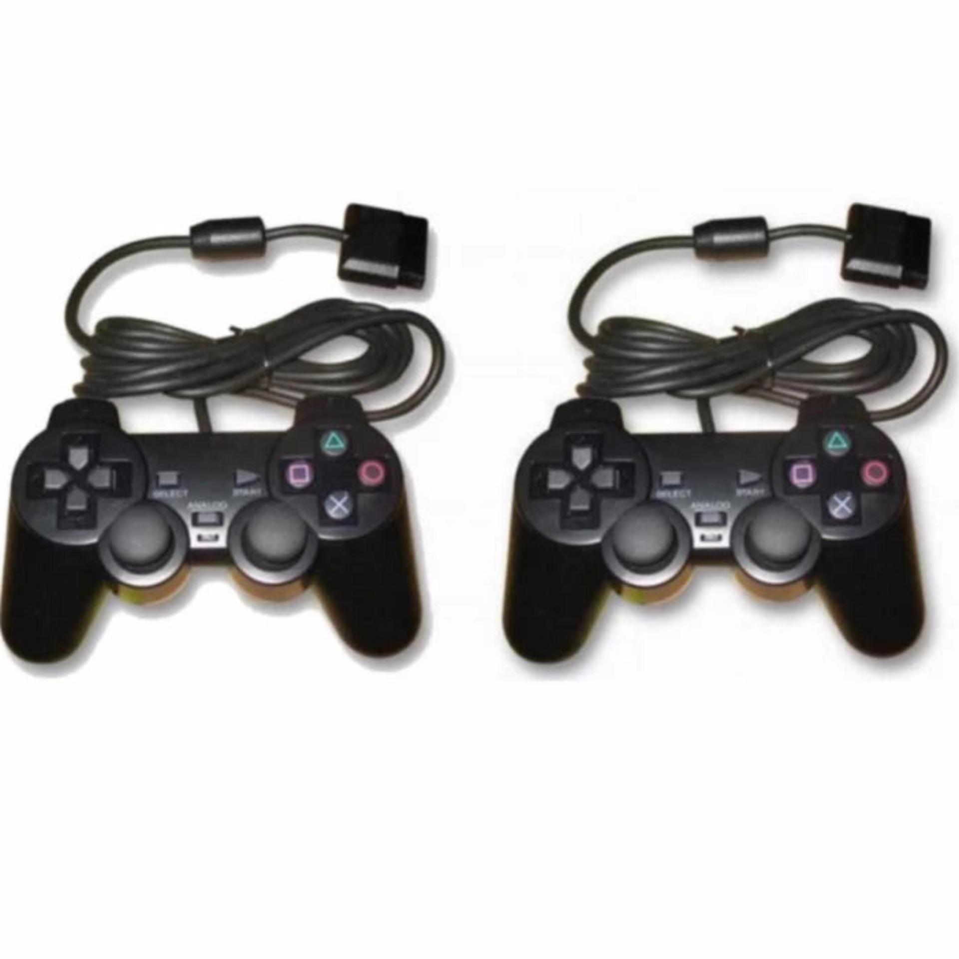 Bộ 2 tay cầm chơi game PlayStation 2 DualShock2 (Đen)