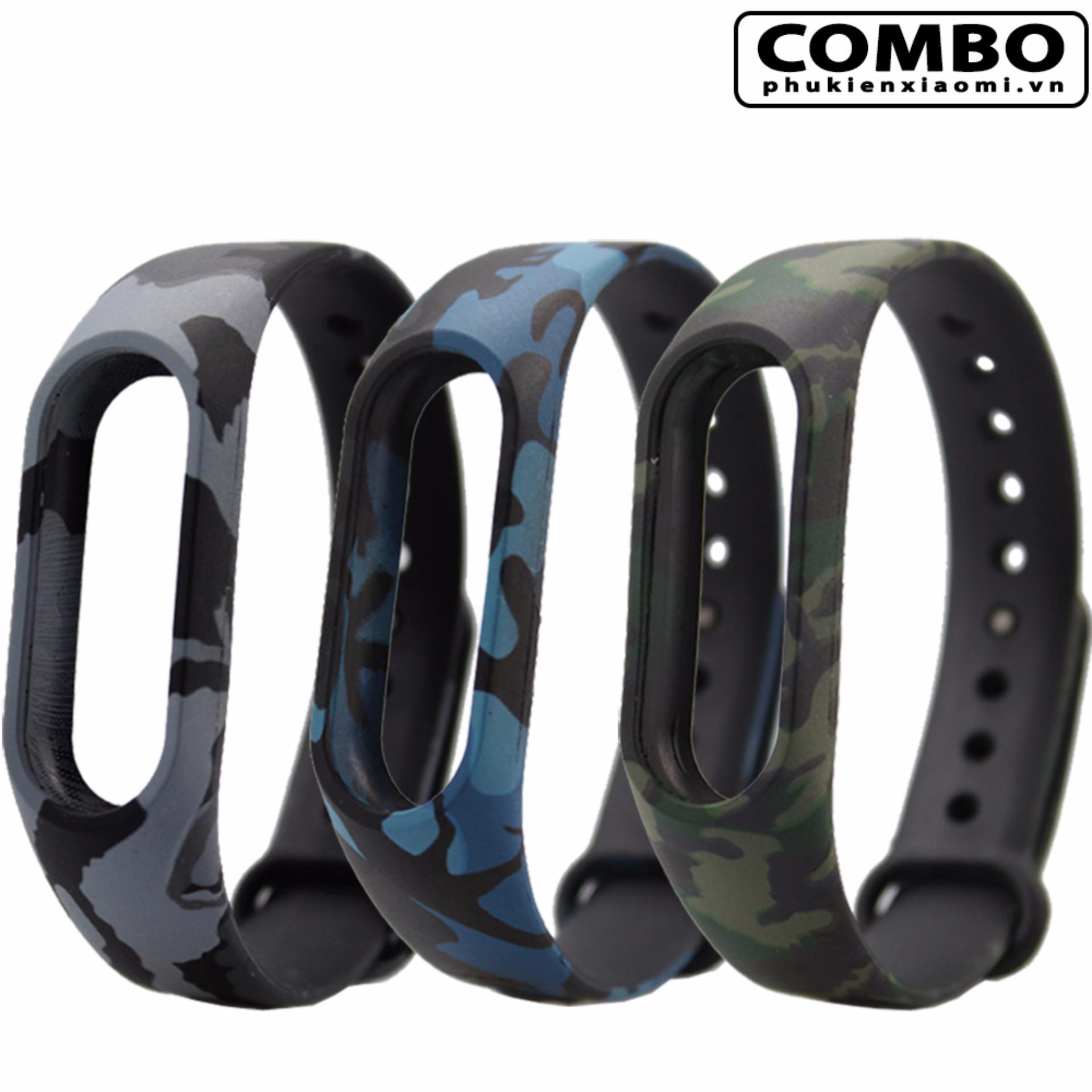 Bộ 3 Vòng Camo Thay Thế Miband 2, Vòng Rằn Rì, Vòng Lính
