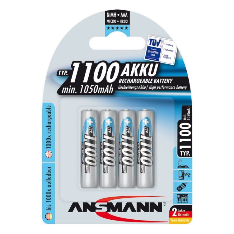 Bảng giá Mua Bộ 2 Pin sạc AAA Ansmann 800mAh