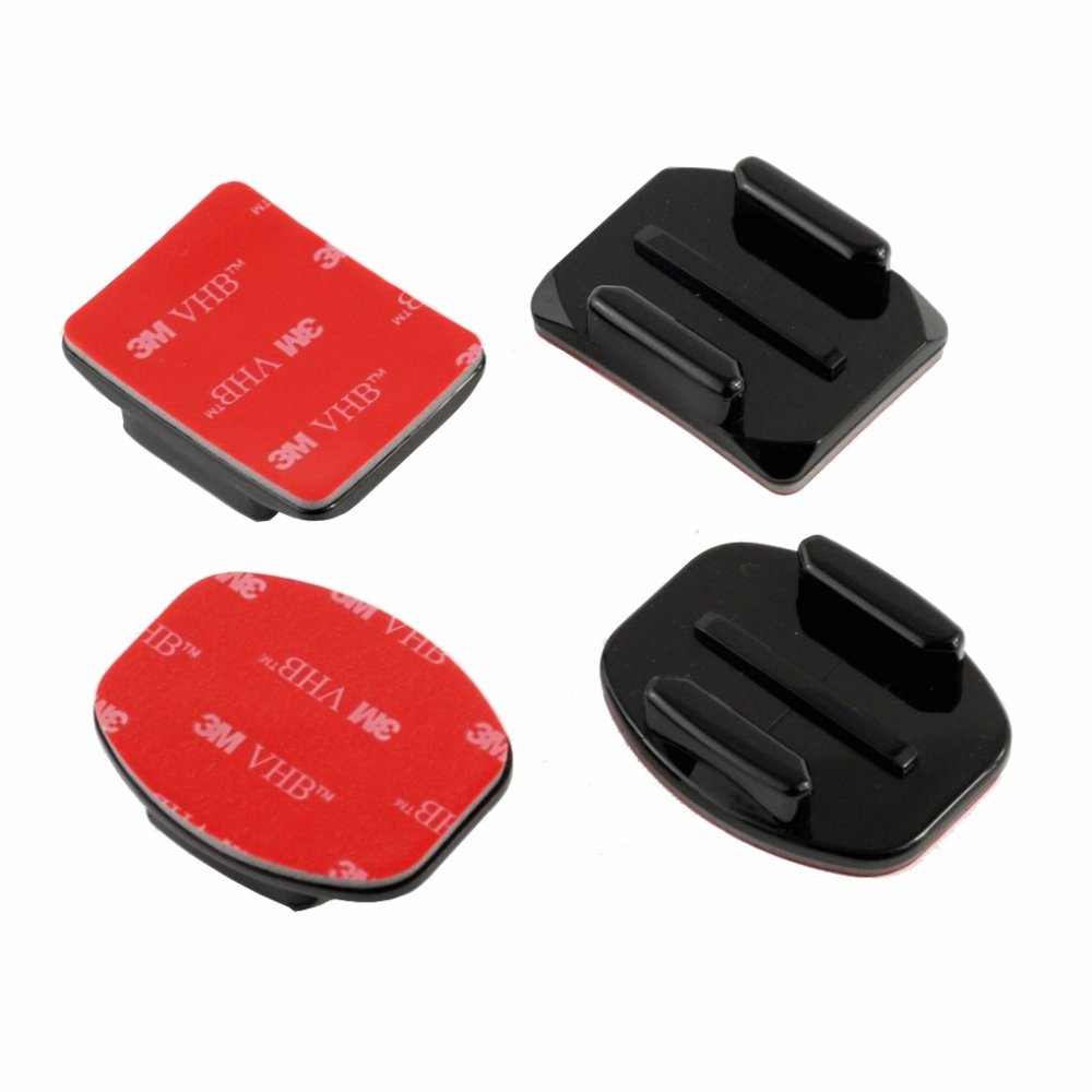 Bộ 4 tấm dính và gài GoPro (Đỏ đen)