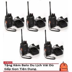 Bộ 5 bộ đàm Baofeng BF888S (đen) + Tặng kèm balo gấp gọn du lịch