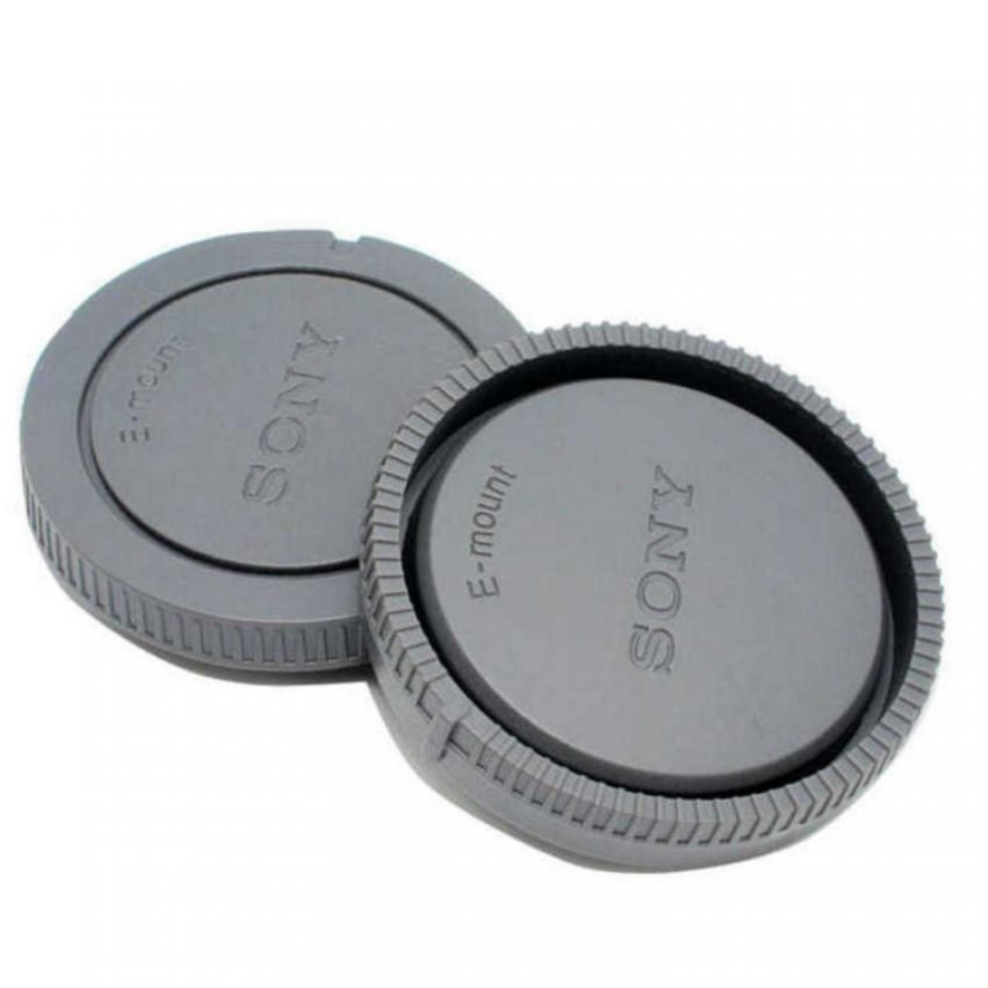 Bộ cap body và cap lens dành cho máy ảnh Sony E-mount (Xám)