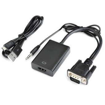 Bộ Cáp chuyển đổi tín hiệu từ VGA sang HDMI có âm thanh kèm theo cáp Micro USB  