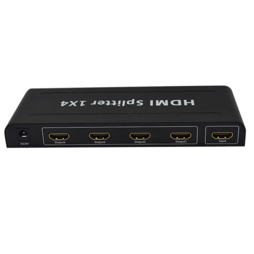 Hình ảnh Bộ chia tách màn hình HDMI Splitter 1x4 chuẩn HD (Đen)